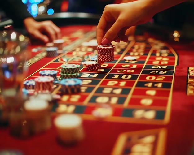 Live roulette table HD stream interface